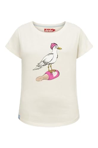 derbe Damen Rundhalsshirt T-Shirt Sturmmöwin, Farbe:Dunkelblau, Artikel:-010/0190 Navy/skyride, im Sale